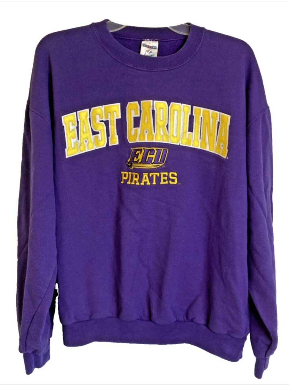 Vintage ECU East Carolina University Sweatshirt Purple Collegecore Embroidered C